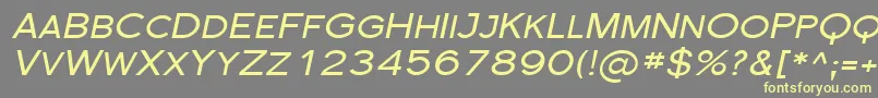 Florsn32-fontti – keltaiset fontit harmaalla taustalla