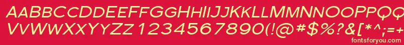 Florsn32 Font – Yellow Fonts on Red Background