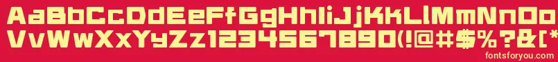 Daidrr Font – Yellow Fonts on Red Background