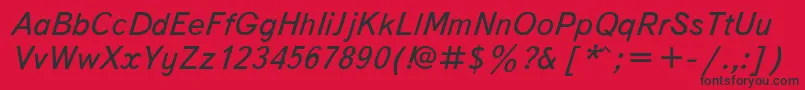 Textbki Font – Black Fonts on Red Background