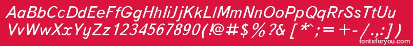 フォントTextbki – 赤い背景に白い文字