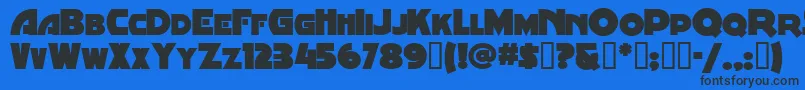 Шрифт Minstrelposterwhg – чёрные шрифты на синем фоне