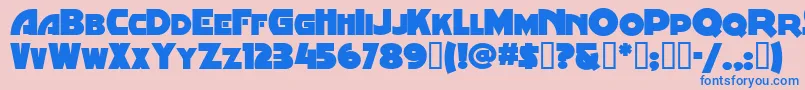 Minstrelposterwhg Font – Blue Fonts on Pink Background