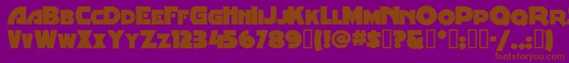 Minstrelposterwhg Font – Brown Fonts on Purple Background