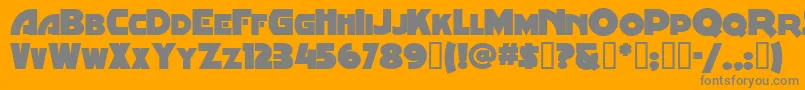 Czcionka Minstrelposterwhg – szare czcionki na pomarańczowym tle