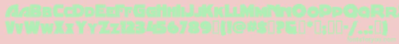 Minstrelposterwhg Font – Green Fonts on Pink Background