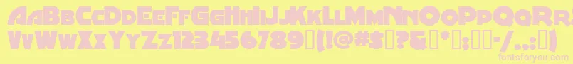 Minstrelposterwhg Font – Pink Fonts on Yellow Background