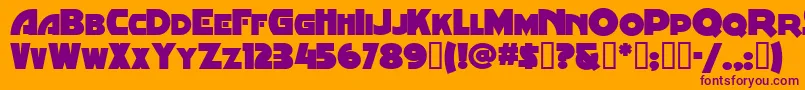 Minstrelposterwhg Font – Purple Fonts on Orange Background