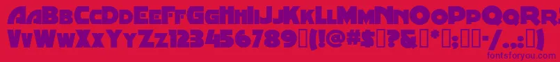 Minstrelposterwhg Font – Purple Fonts on Red Background