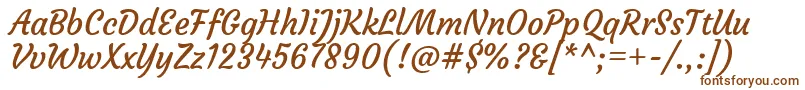 CourgetteRegular Font – Brown Fonts on White Background