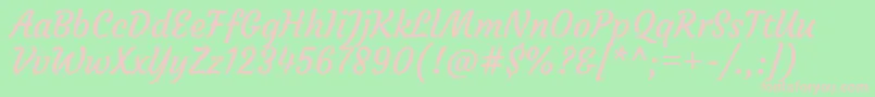 CourgetteRegular Font – Pink Fonts on Green Background