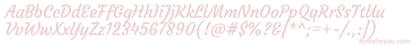 CourgetteRegular-Schriftart – Rosa Schriften auf weißem Hintergrund