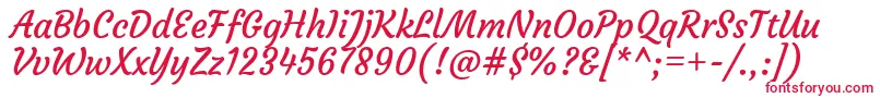 CourgetteRegular Font – Red Fonts on White Background