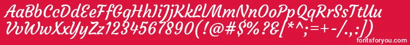 CourgetteRegular Font – White Fonts on Red Background