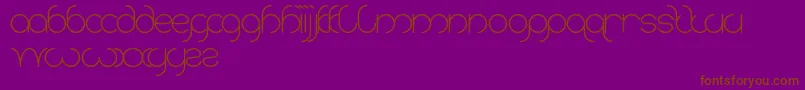 フォントKaritza – 紫色の背景に茶色のフォント