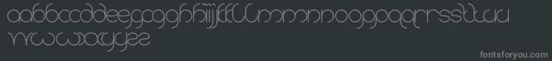 フォントKaritza – 黒い背景に灰色の文字