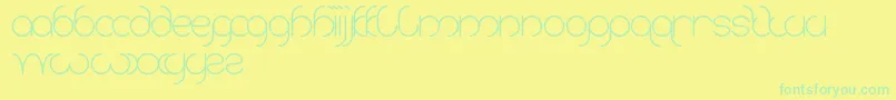 Karitza Font – Green Fonts on Yellow Background