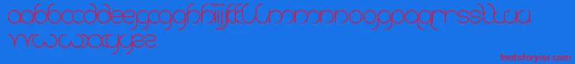 Karitza-Schriftart – Rote Schriften auf blauem Hintergrund