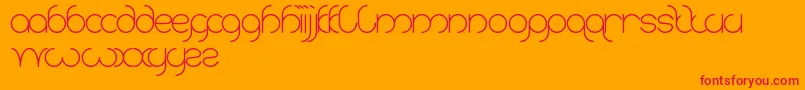 Karitza-Schriftart – Rote Schriften auf orangefarbenem Hintergrund