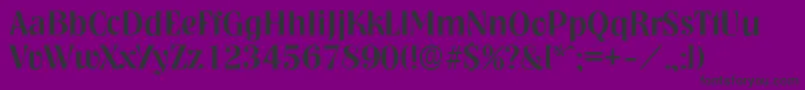 NashvilleserialMediumRegular-Schriftart – Schwarze Schriften auf violettem Hintergrund
