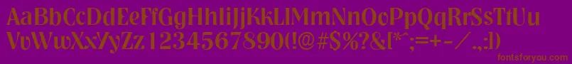 NashvilleserialMediumRegular Font – Brown Fonts on Purple Background