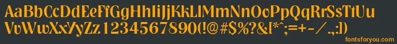 NashvilleserialMediumRegular Font – Orange Fonts on Black Background