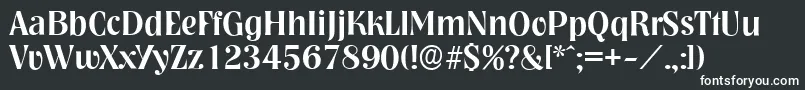 Шрифт NashvilleserialMediumRegular – белые шрифты на чёрном фоне