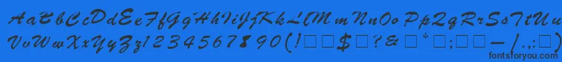 Шрифт StyleMedium – чёрные шрифты на синем фоне