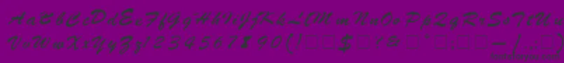 Шрифт StyleMedium – чёрные шрифты на фиолетовом фоне