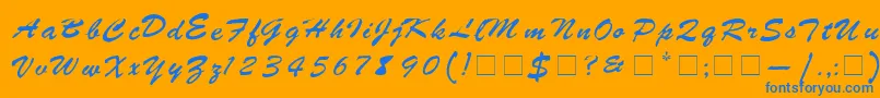 フォントStyleMedium – オレンジの背景に青い文字