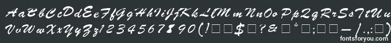 StyleMedium-fontti – valkoiset fontit mustalla taustalla
