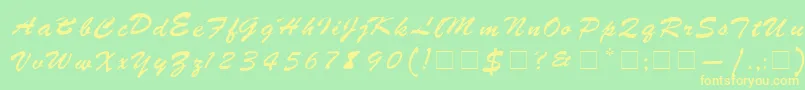 StyleMedium Font – Yellow Fonts on Green Background