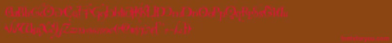 Hollyjinglesolidcond Font – Red Fonts on Brown Background