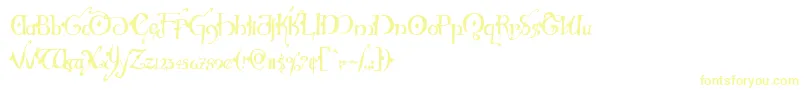 Hollyjinglesolidcond-Schriftart – Gelbe Schriften