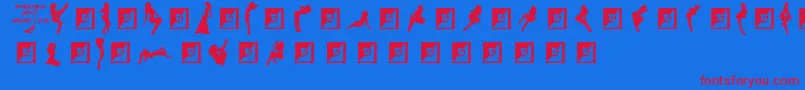 Darrianssexysilouettes Font – Red Fonts on Blue Background