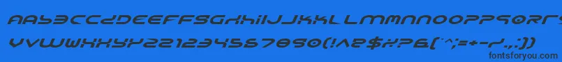 Yukonei Font – Black Fonts on Blue Background