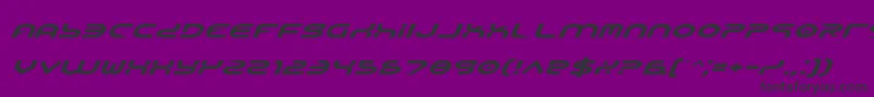 Yukonei-Schriftart – Schwarze Schriften auf violettem Hintergrund