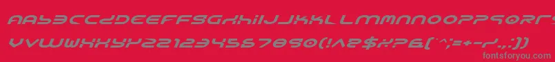 Yukonei Font – Gray Fonts on Red Background