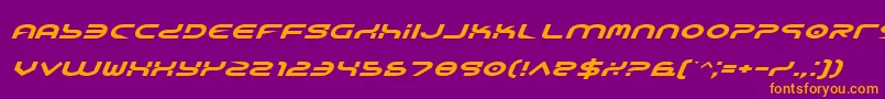 Yukonei Font – Orange Fonts on Purple Background