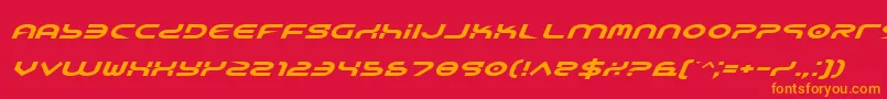Yukonei Font – Orange Fonts on Red Background