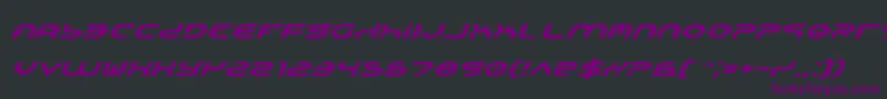 Yukonei-Schriftart – Violette Schriften auf schwarzem Hintergrund