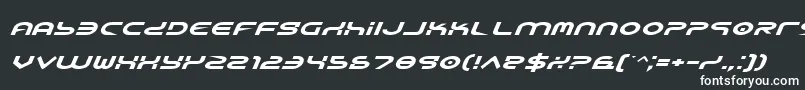 Yukonei-fontti – valkoiset fontit mustalla taustalla