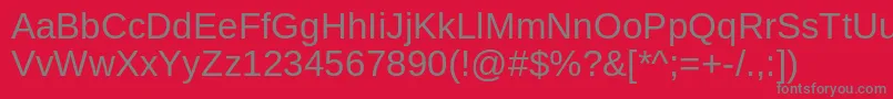Arimo Font – Gray Fonts on Red Background