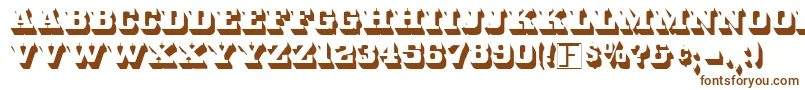 WhiteBold-fontti – ruskeat fontit valkoisella taustalla
