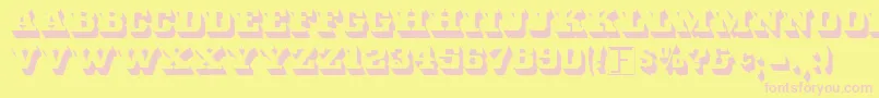 WhiteBold Font – Pink Fonts on Yellow Background