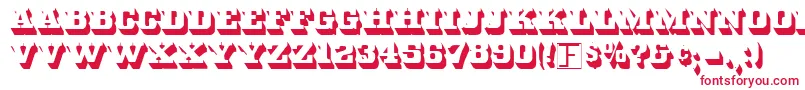 フォントWhiteBold – 赤い文字
