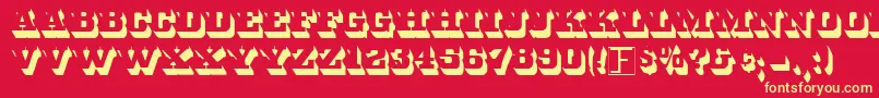 WhiteBold Font – Yellow Fonts on Red Background