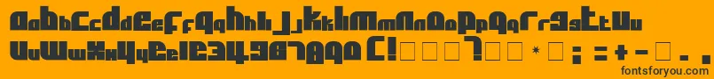 Шрифт AflSolidcaps – чёрные шрифты на оранжевом фоне