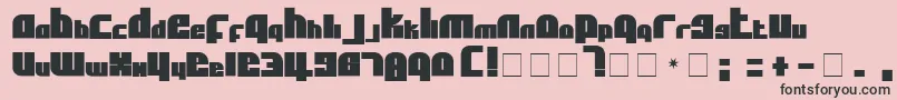 Шрифт AflSolidcaps – чёрные шрифты на розовом фоне