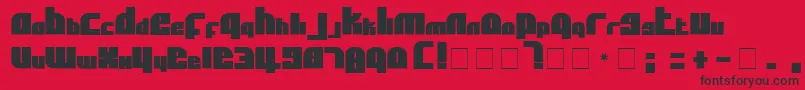 フォントAflSolidcaps – 赤い背景に黒い文字